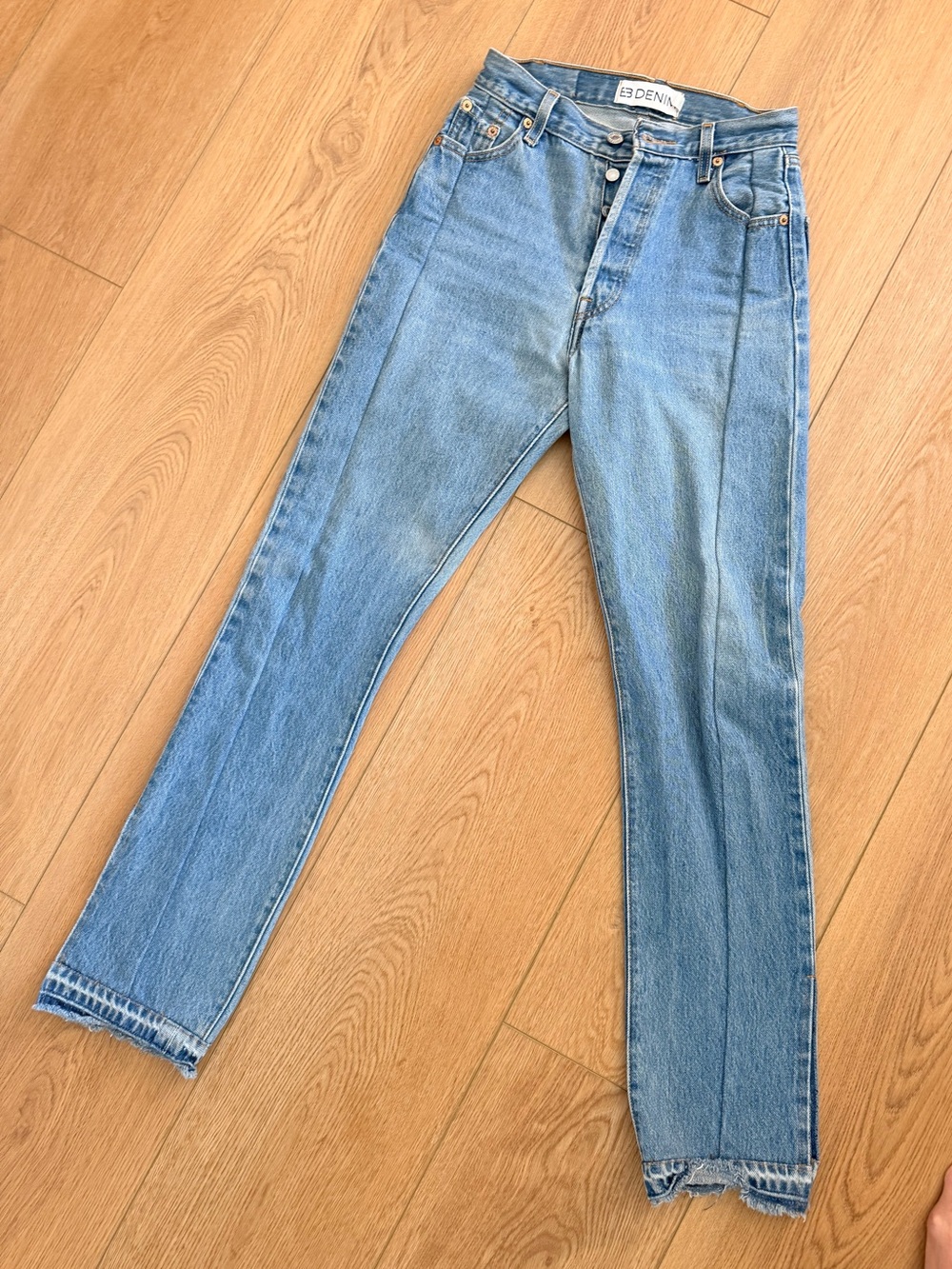 EB Denim Light Wash Straight-Leg Jeans